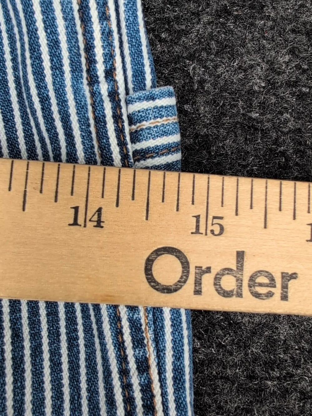 Vtg Osh Kosh BGosh Vestbak Coveralls Toddler Size 4T Blue White Striped Denim 90